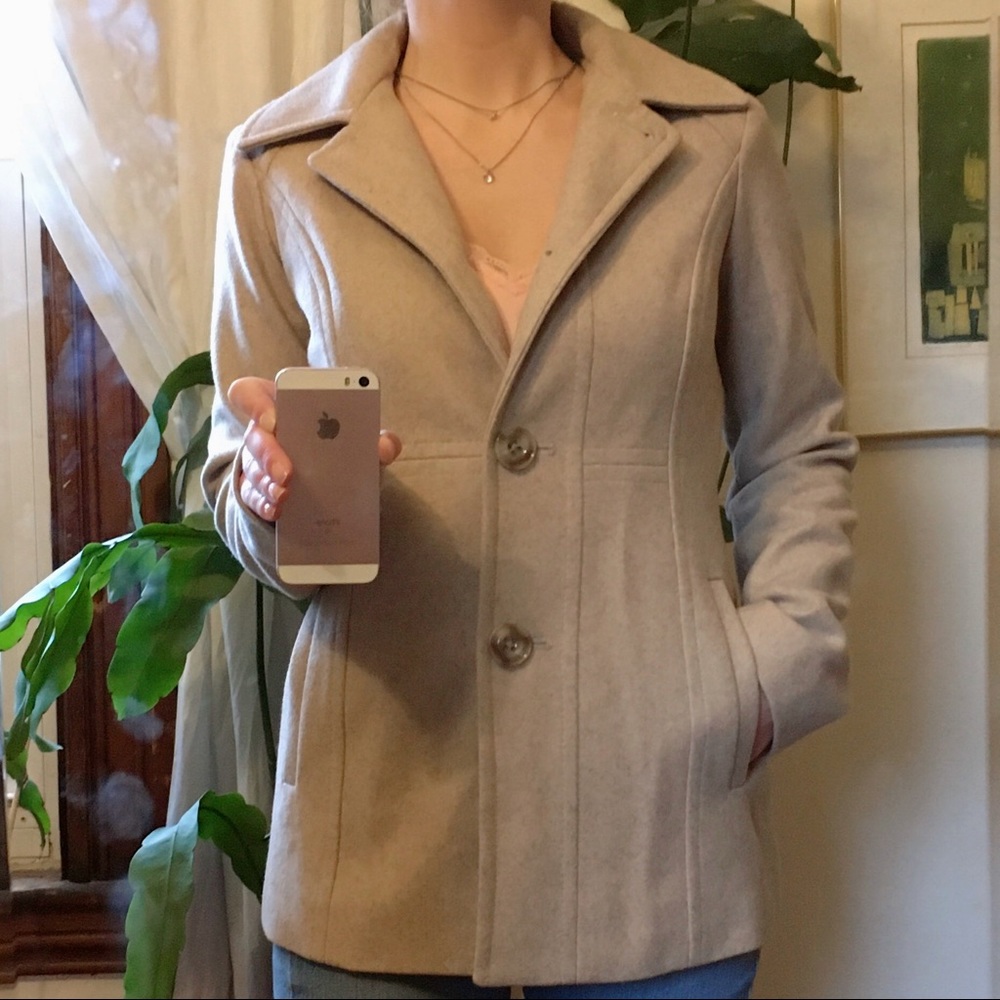 London Fog Beige Peacoat XSP